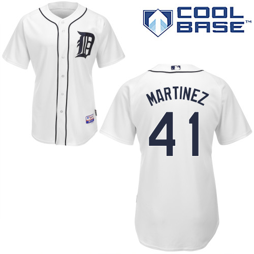 Victor Martinez #41 MLB Jersey-Detroit Tigers Men's Authentic Home White Cool Base Baseball Jersey